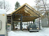 monatge d'une architecture en acier et en bois par l'entreprise Structure d'acier VIP